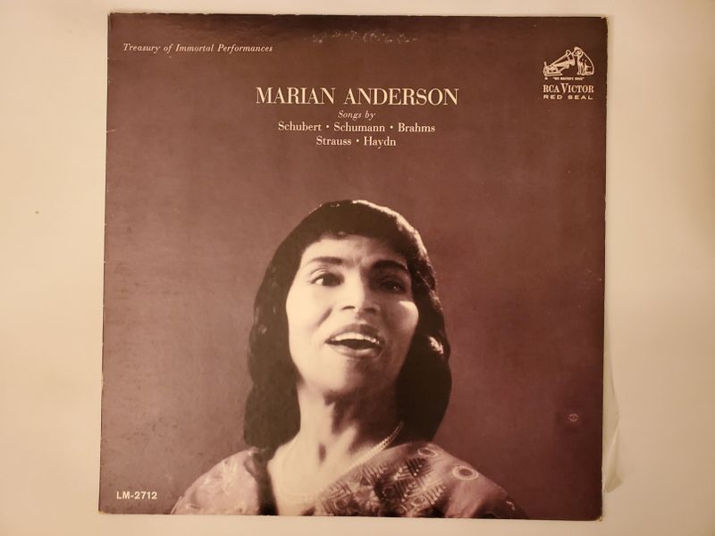 Marian Anderson Treasury of Immortal Performances: Songs by Schubert, Schumann, Brahms, Strauss, Haydn vinyl record